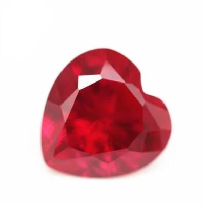 Imitation Ruby AAA Rated Lab Created Synthetic Heart Shape Gemstone 3mm to 10mm - Image 1 of 4