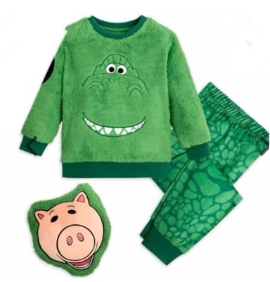 Juego de pijama Disney Toy Story talla 9/10 Rex dinosaurio verde Foto 1 de 3