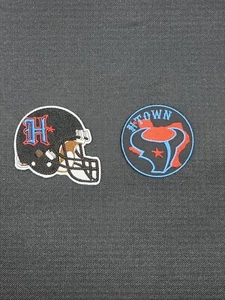  Houston Texans H-Town Football Embroidered Iron-on Patches - Picture 1 of 8
