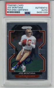 JOE MONTANA SIGNED AUTO 2021 PANINI PRIZM #60 SAN FRANCISCO 49ERS RARE PSA/DNA - Picture 1 of 2