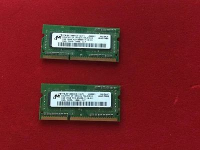 MICRON PC-8500S 2 x 1 GB SO-DIMMS 1066 MHz DDR3 Memory (MT8JSF12864HZ-1G1F1) - Image 1 of 2