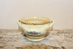 Vintage Sugar Bowl Maruhon Ware Handpainted Japan 1950's - Shabby Chic decor - Picture 1 of 5