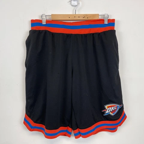 Oklahoma City Thunder Basketball Shorts NBA Unk OKC Embroidered Black Size L Cover