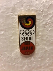Vintage 1988 Seoul Olymoic Pin Japan TV R Media Pin - Picture 1 of 1