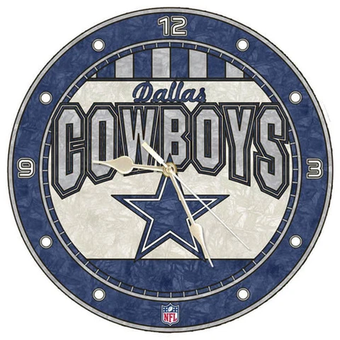 Dallas Cowboys Art Glass Clock Cover