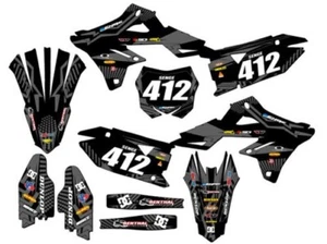 2018-2023 RMZ 450 MAYHEM Black Senge Graphics Kit Compatible with Suzuki - Picture 1 of 10