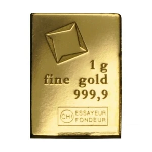 1 gram Gold CombiBar™ Valcambi Suisse .9999 Fine Gold Bar - Picture 1 of 3