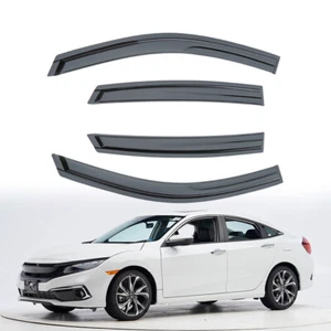 4Pcs For Honda Civic Sedan 2016-21 Deflector Window Visor Sun Rain Guard Shield - Picture 1 of 13
