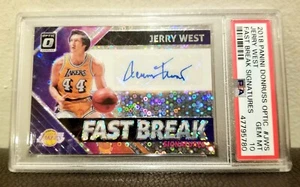 Jerry West (The Logo) 2018 Panini Donruss Optic Autograph Psa 10 - Picture 1 of 4