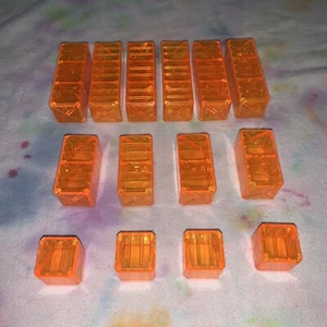 Vintage 1991 Knockout Game Replacement Pieces Orange Blocks - Picture 1 of 4