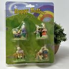 Pack Of 4 NEW Hoppy Hollow Village Strolling Walking Bunny Family Accordion