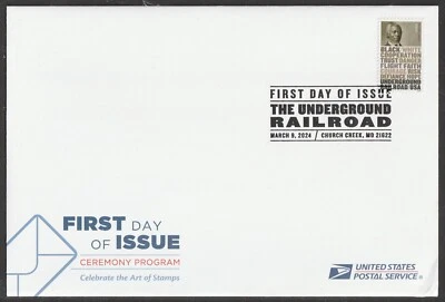 US 5842 The Underground Railroad William Lambert Ceremony Program FDC 2024 - Image 1 of 3