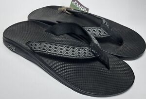 NWT Chaco Sandals Mens Eco Tread Flip Flops Black Size M 11