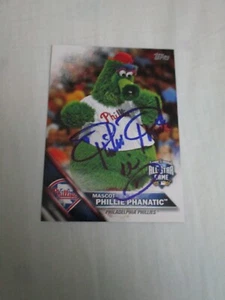 Tarjeta de juego Philadelphia Phillie Phanatic 2016 Topps All Star firmada automática - Imagen 1 de 1