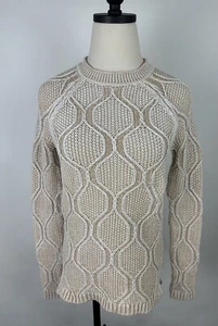 Suéter Tejido con Cable LANDS END XS Pescador Raglán Pullover Algodón Tejido Bohemio - Imagen 1 de 13