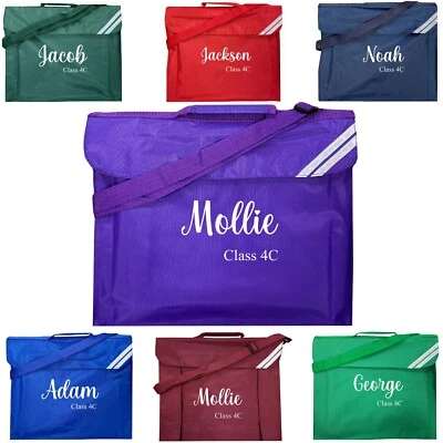 Any Name Class Personalised School Book Bag Multiple Colours - Image 1 of 2