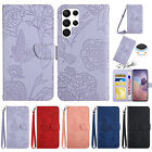 For Samsung Galaxy S24 S23 S22 S21 Crossbody Wallet Embossed Pattern Phone Case