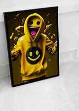 TRIPPY PSYCHEDELIC SMILEY FACE POSTER EMOJI WALL ART PRINT SIZE A3 -A4