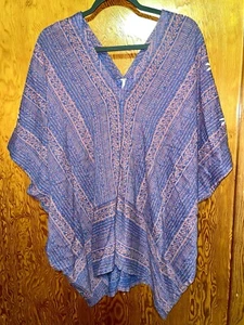 Top caftán Free People Tribal Beat para mujer XS túnica bordada de gran tamaño - Imagen 1 de 7