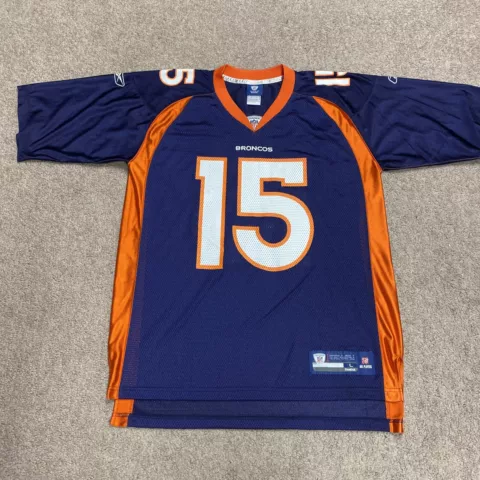 Tim Tebow # 15 NFL On Field Jersey Men’s Large Reebok Denver Broncos Cover