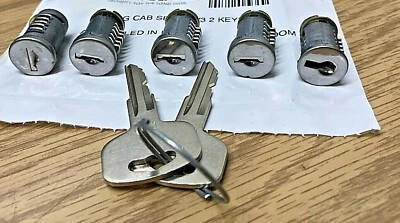 NEW SET of PETERBILT KEYED ALIKE IGNITION BAGGAGE & DOOR LOCKS LOCKSET w/ 2 KEYS - Image 1 of 2