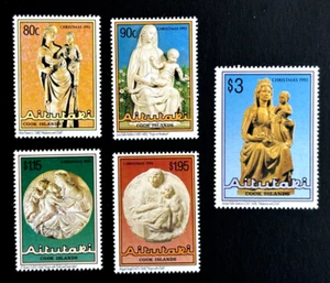 Aitutaki: 1993, Christmas, Religious Sculptures, MNH set. - Picture 1 of 1