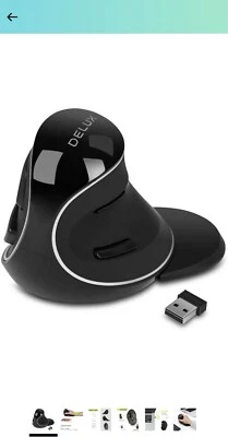 DeLUX Ergonomic Wireless Mouse with USB Receiver, 2.4G Wireless Vertical Mouse  - Image 1 of 4