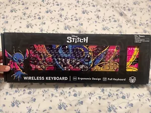 New Disney Stitch Wireless Keyboard Culturefly 108 Keys Ergonomic Design - Picture 1 of 6