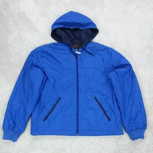 Nike Jacke mittelblau Kapuze Windbreaker Reißverschluss 90er Vintage Swoosh Retro Y2K - Bild 1 von 12