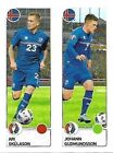 N. 606 Skulason- Gudmundsson Islanda Figurina Sticker  - Euro 2016 Panini