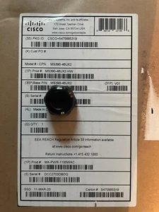 Meraki MS390-48UX2-HW 48 puertos 5 GbE UPoE 802.3bt - NUEVO sellado de fábrica Cisco - Imagen 1 de 1