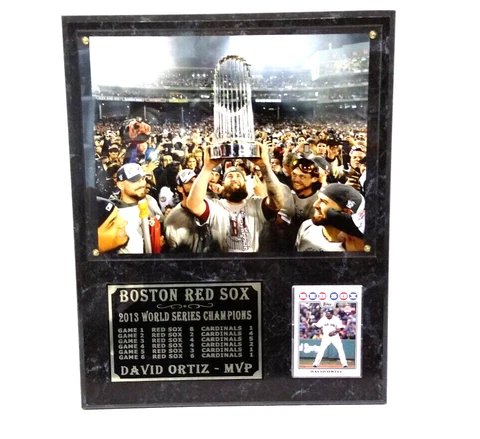 Boston Red Sox 2013 World Series Champions Photo Plaque with David Ortiz - MVP Cover