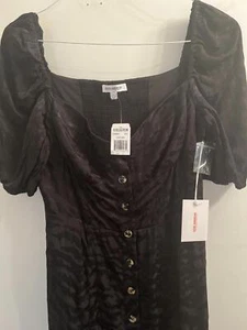 NWT Good American Black Animal Print Corset Maxi Size 2 - Picture 1 of 5