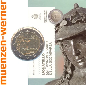 Sondermünzen San Marino: 2 Euro Münze 2016 Donatello Sondermünze Gedenkmünze - Bild 1 von 1