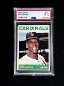 TARJETA DE BÉISBOL BOB GIBSON 1964 TOPPS #460 PSA 4 EN MUY BUEN ESTADO-EX de la corte cardenales - Imagen 1 de 2