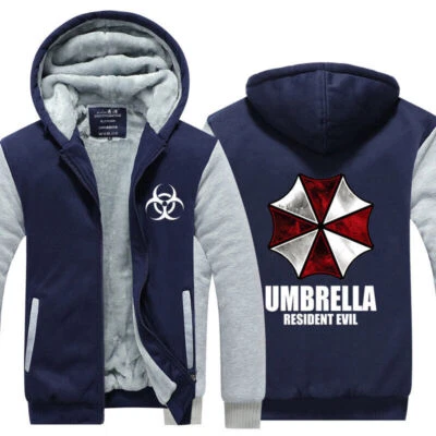 Resident Evil Para Hombres 3D Suéter Abrigo Cálido Cremallera Sudadera con Capucha Polar Chaqueta Abrigo Prendas para el torso Foto 1 de 4