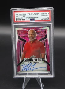 2023 Leaf Metal Pop Century Mike Tyson Pink Auto /5 PSA 10 - Boxing Gem - Picture 1 of 3