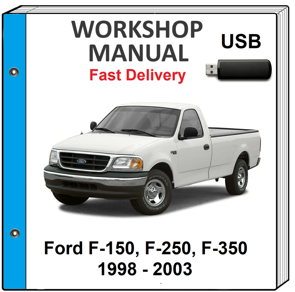 福特 F-150 F-250 F-350 1998 1999 2000 2001 年服务维修研讨会手册 USB — 第 1/1 张图片