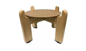 Supporto da banco in legno naturale per erogatore d'acqua in porcellana ceramica vaso di crock - Foto 1 di 3