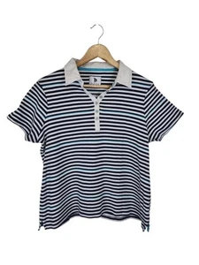 DASH Women's Striped Polo Shirt Navy/White Size UK 20 – 19"x25.5" - Picture 1 of 8