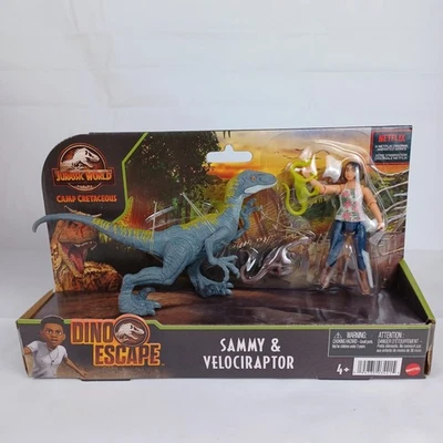 Jurassic World Camp Cretaceous Dino Escape Sammy & Velociraptor 2021 NEW - Image 1 of 4