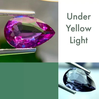 Lab Created 8.70 CT RUSSIAN CZOCHRALSKI ALEXANDRITE COLOR CHANGE #45 GEMSTONE - Image 1 of 4