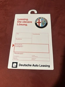 Orig. Alfa Romeo Preisschild Preistafel Typenschild  1980er Leasing Ca DinA4 NOS - Bild 1 von 4
