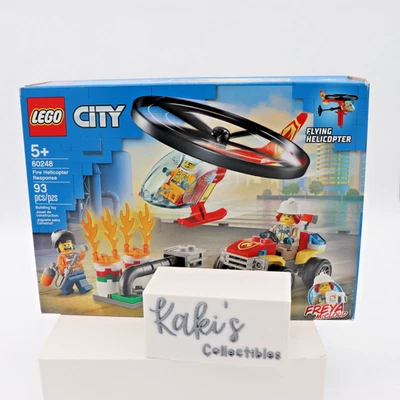 LEGO 60248 City Fire Helicopter Response Set Retirado 2021 Moscas con Ripcord Foto 1 de 4
