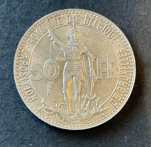 Belgium - Leopold III - Nearly Superb 50 Francs 1935 FR Pos A - Expo 1935 (4) - Picture 1 of 2
