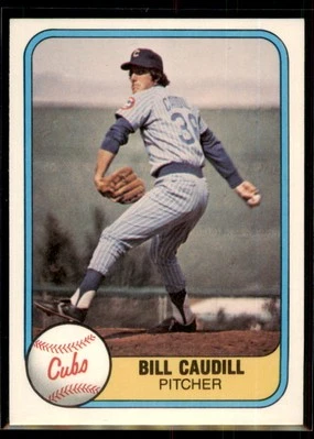 1981 Fleer Bill Caudill #306 Chicago Cubs - Image 1 of 2