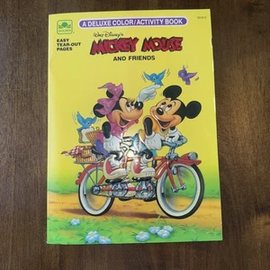 Libro para colorear vintage 1991 Walt Disney Mickey Mouse & Friends Deluxe 5516-5 nuevo - Imagen 1 de 8