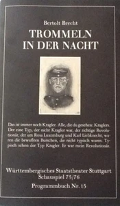 TB Bertolt Brecht - Trommeln in der Nacht (1975) Programmbuch Nr. 15 - Imagen 1 de 12