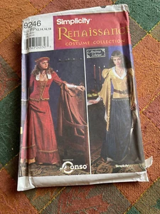 Colección de disfraces renacentistas patrón simplicidad 9274 talla PP 12-18 sin cortar - Imagen 1 de 2