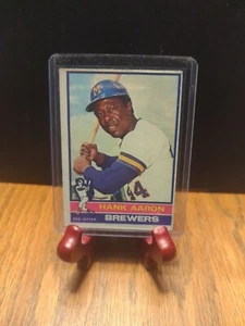 1976 TOPPS #550 HANK AARON BRASSEURS - Photo 1 sur 2